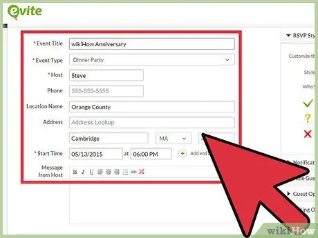 Сделайте Evite Шаг 6