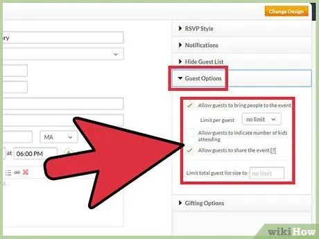 Сделайте Evite Шаг 8