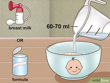 Смешайте детские хлопья, шаг 2