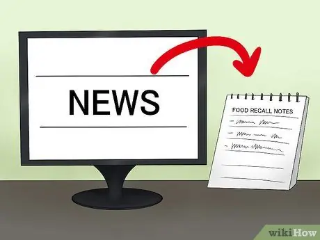 Проверка отзыва продуктов питания, шаг 1