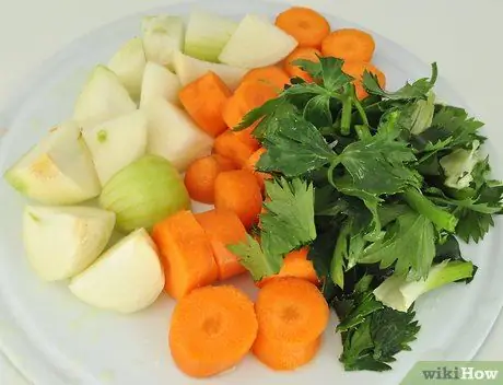 Приготовить овощной бульон, шаг 1