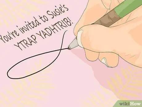 Проведите вечеринку по случаю дня рождения в обратном направлении, шаг 2