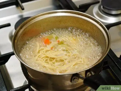 Используйте воду, оставшуюся от пасты Шаг 4