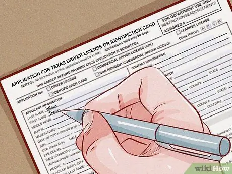 Получить удостоверение личности в Техасе Шаг 2