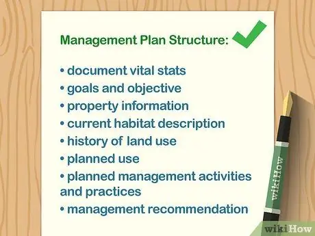 Составьте план управления дикой природой, шаг 1