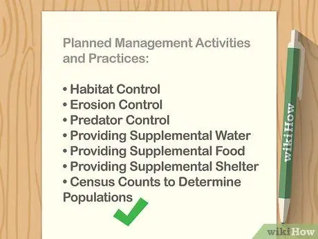 Составьте план управления дикой природой, шаг 7