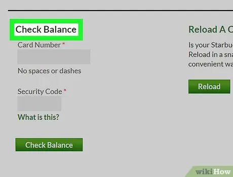 Проверьте баланс подарочной карты Starbucks на ПК или Mac Шаг 2