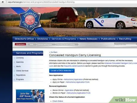 Получение разрешения на скрытое ношение в Арканзасе, шаг 2