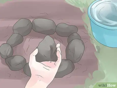 Постройте костер в типи-лагере, шаг 2