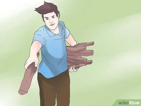 Постройте костер в типи-лагере, шаг 3