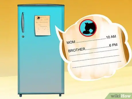 Составьте график кормления кошки Шаг 9