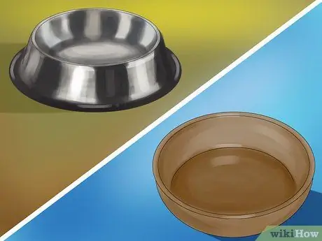 Выберите посуду для еды и воды для своей кошки Шаг 1