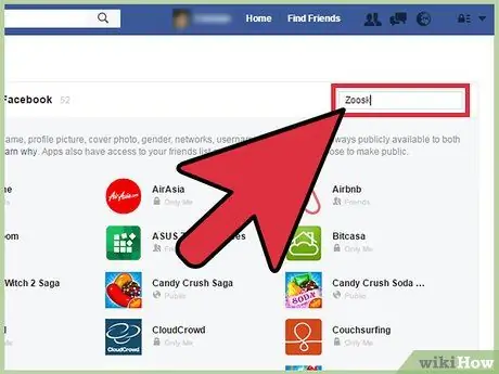 Отписаться от Zoosk на Facebook Шаг 11