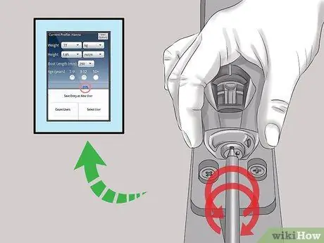 Отрегулируйте лыжные крепления, шаг 4