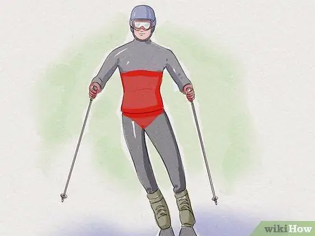 Лыжи в порошковом снегу Шаг 4