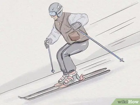 Лыжи в порошковом снегу Шаг 5