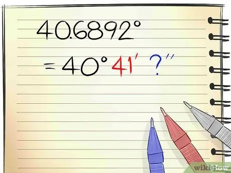 Преобразование единиц широты и долготы из десятичной формы в градусы Шаг 4