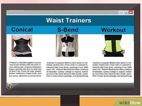 Начать тренировку талии, шаг 3