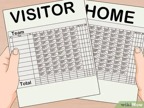 Сохраняйте счет для игры в софтбол Шаг 1