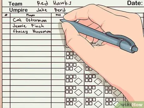 Сохраняйте счет для игры в софтбол, шаг 2