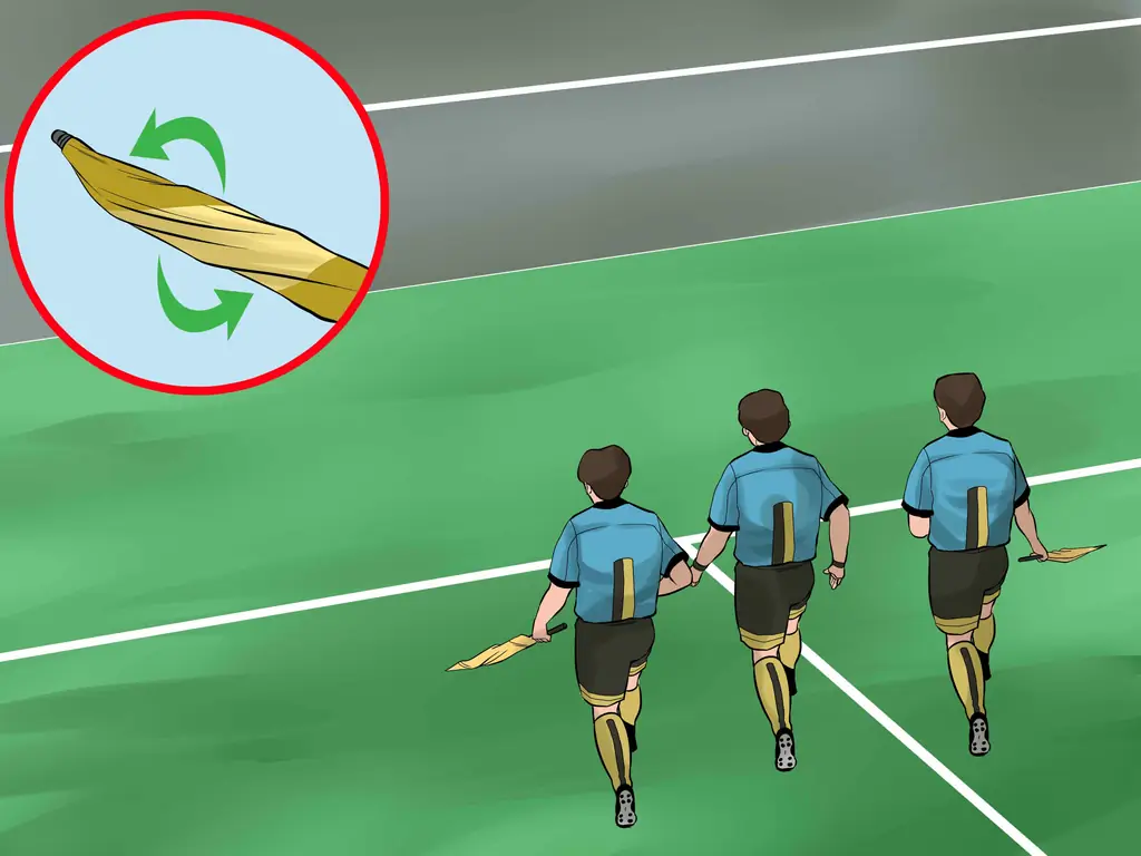 Как подать сигнал и позиционировать себя в качестве помощника судьи в футболе