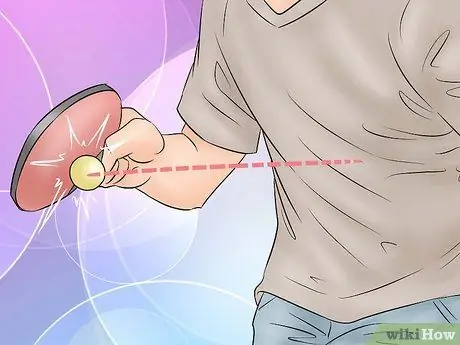 Подать мяч для пинг-понга с иглой Topspin Шаг 7