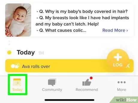 Сохранение медицинской информации в приложении Glow Baby на iPhone Шаг 2