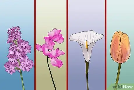 Выберите цветы для весенней свадьбы Шаг 1