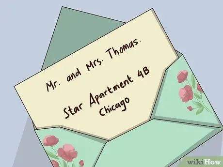 Направление свадебных приглашений супружеской паре Шаг 7