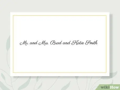 Адресные свадебные приглашения без внутреннего конверта Шаг 1