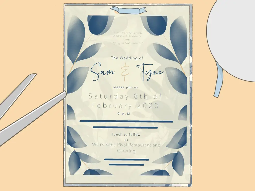 Как распечатать полупрозрачные приглашения на свадьбу (с изображениями)