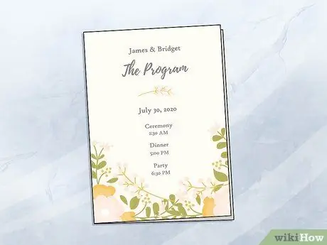 Составьте свадебную программу Шаг 9