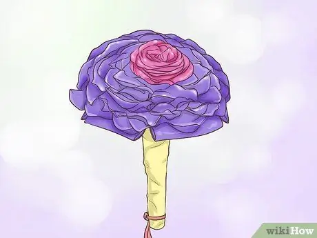 Создание фиолетового свадебного букета. Шаг 10