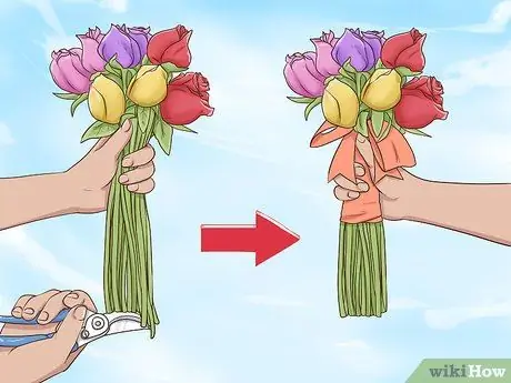 Создание фиолетового свадебного букета. Шаг 17