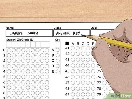 Обмануть тест Scantron, шаг 7