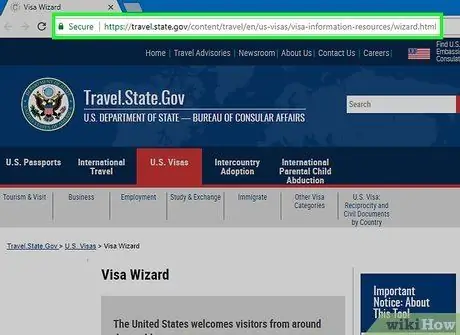 Посетите Соединенные Штаты Шаг 1