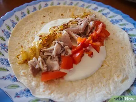 Ешьте фахитас Шаг 3