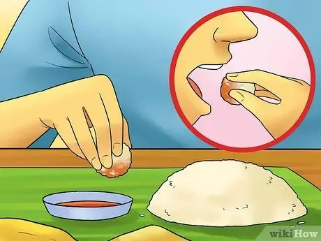 Ешьте на банановом листе, шаг 3