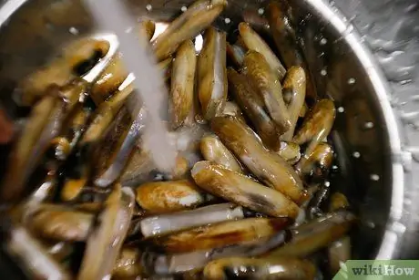 Готовьте моллюсков с бритвой, шаг 1