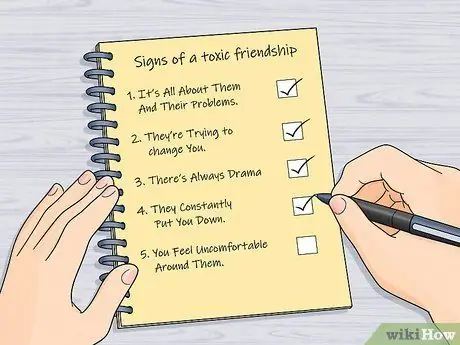 Прекратить ядовитую дружбу по тексту, шаг 1