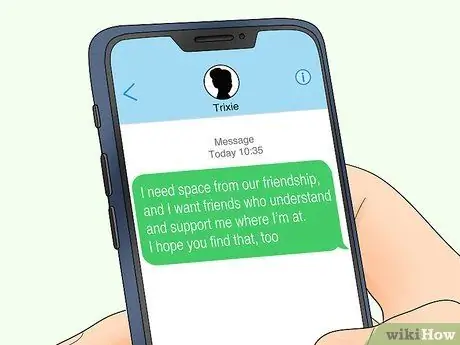 Прекратите ядовитую дружбу из-за текста, шаг 6