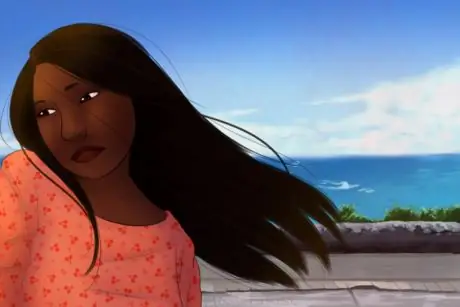 Одинокая женщина у моря