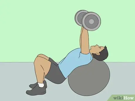 Do Balance Ball Dumbell Chest Press Step 10