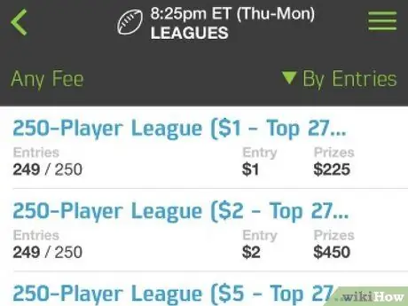 Используйте приложение FanDuel Fantasy Sports, шаг 13