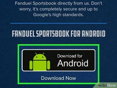 Используйте приложение FanDuel Fantasy Sports, шаг 2