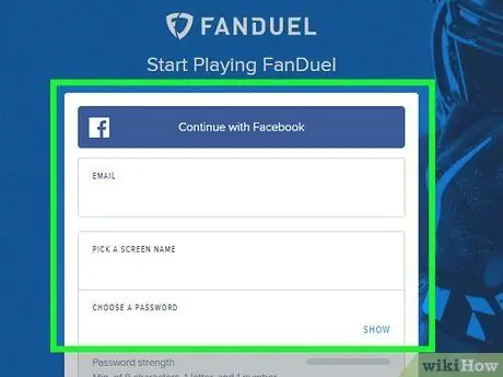 Используйте приложение FanDuel Fantasy Sports, шаг 4