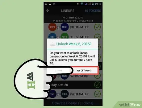 Используйте приложение DraftKings Fantasy Sports, шаг 10
