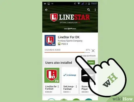 Используйте приложение DraftKings Fantasy Sports, шаг 2