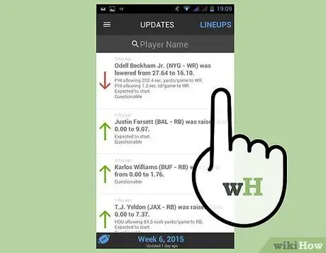 Используйте приложение DraftKings Fantasy Sports, шаг 5
