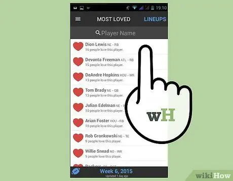 Используйте приложение DraftKings Fantasy Sports, шаг 7